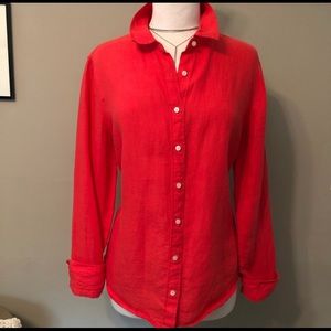 J. Crew Baird NcNutt Perfect Irish Linen Shirt/Top